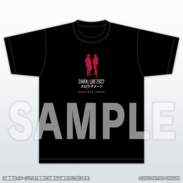 [商品サンプル]CHiRAL LIVE 2022 × スロウ・ダメージ ライブTシャツ(前面)