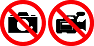 カメラ・ビデオカメラ等の撮影・録画機器及び録音機器の持込は一切禁止です